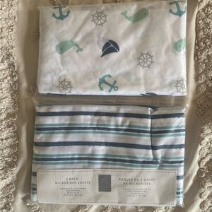 PS Kids Nautical Microfiber Sheet Set - Blue and Green